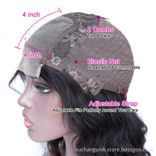 Uniky Short Loose Body Wave Wavy Lace Front Human Hair Wigs for Black Women Full Hd Frontal Wig Human Hair Ocean Wave Bob Wigs